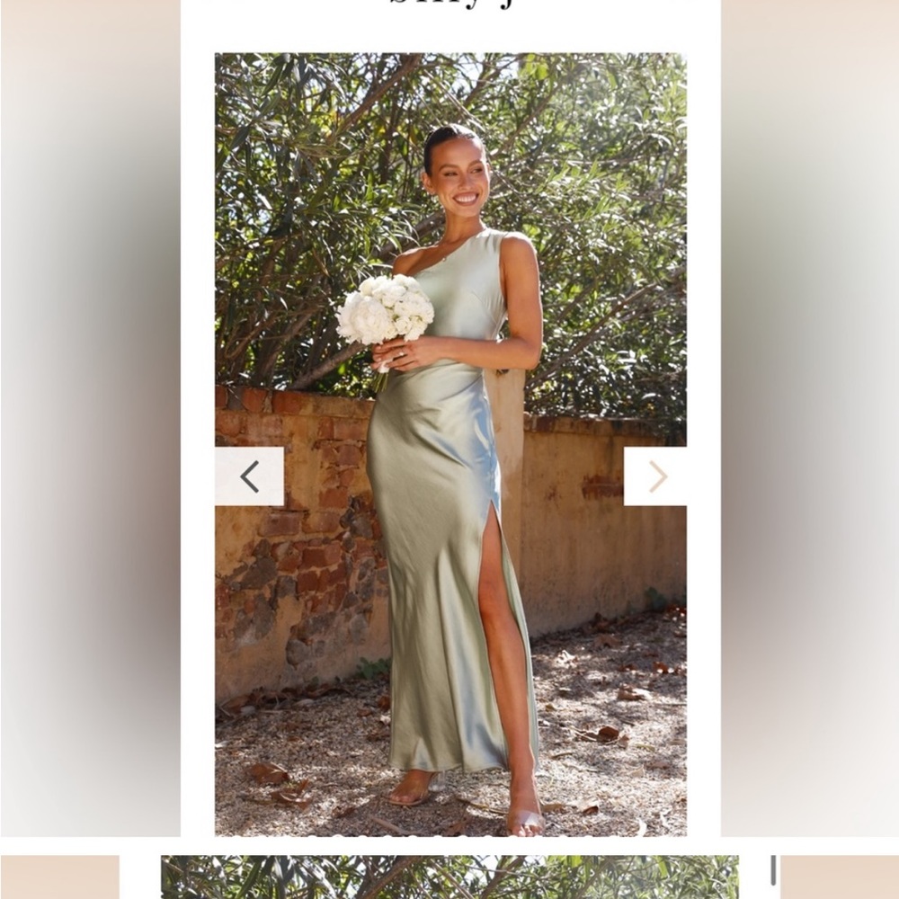 Billy j Sage green long dresss